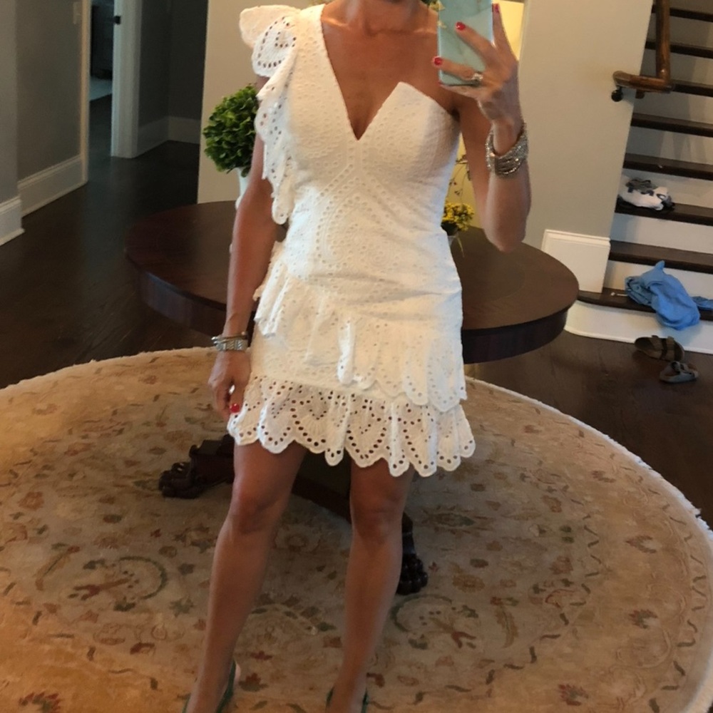 Bardot, White eyelet mini, XS